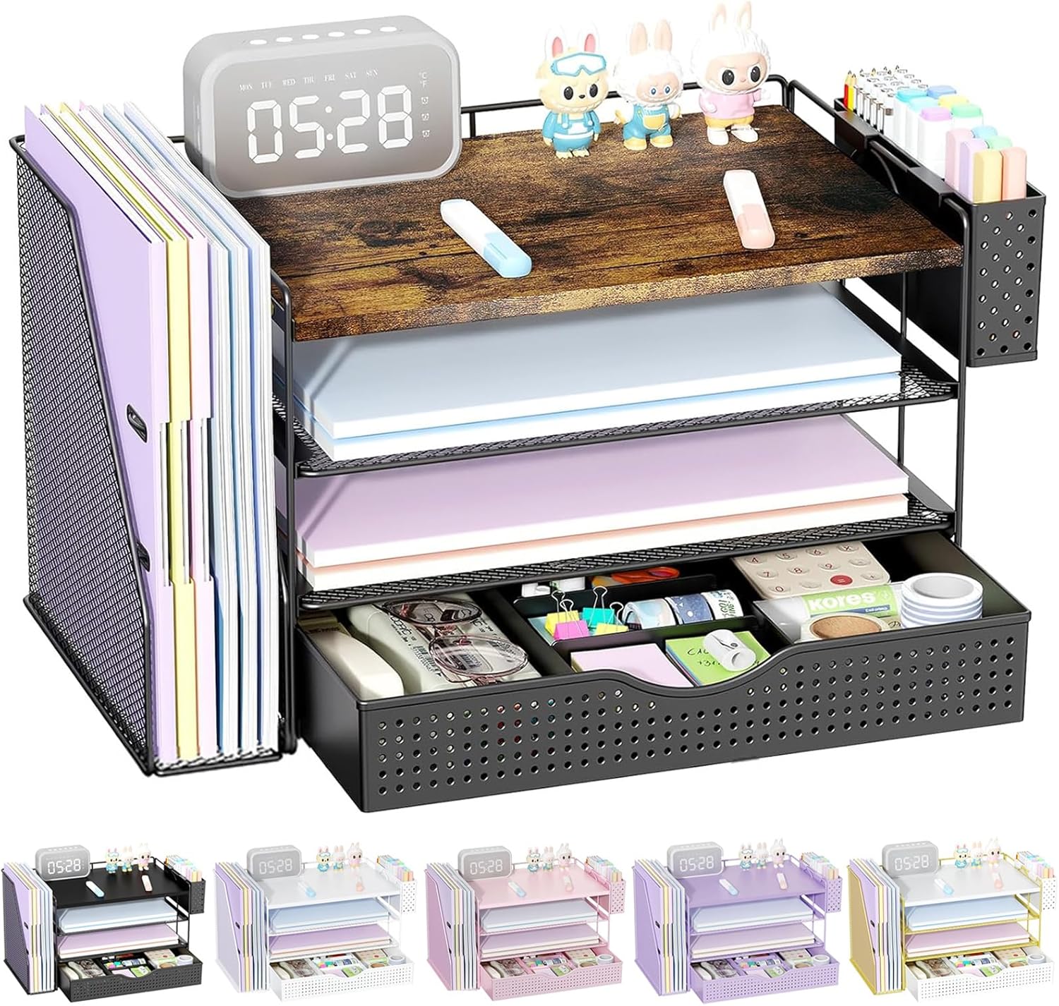 Reliable Office Organization Desk Organizer with 4 Trays