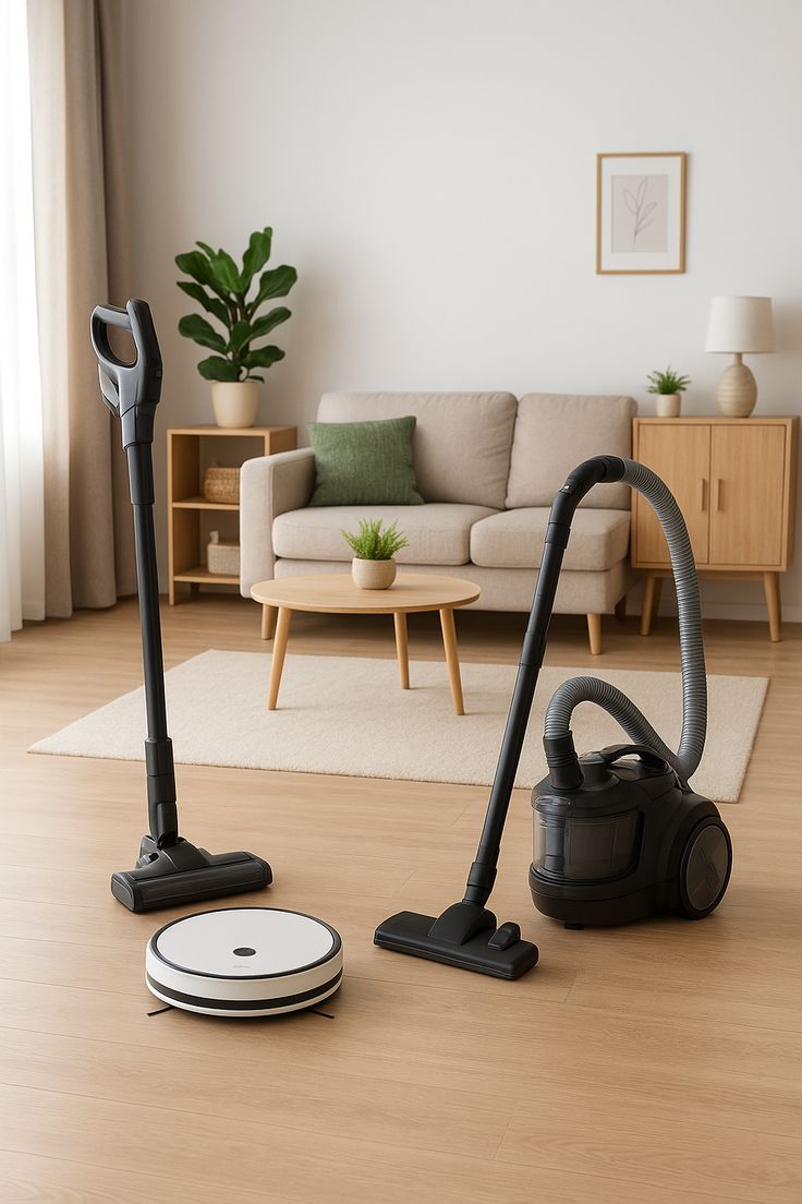 Modern Living Room with Smart Cleaning Appliances _ Home Essentials & Interior Design Inspiration